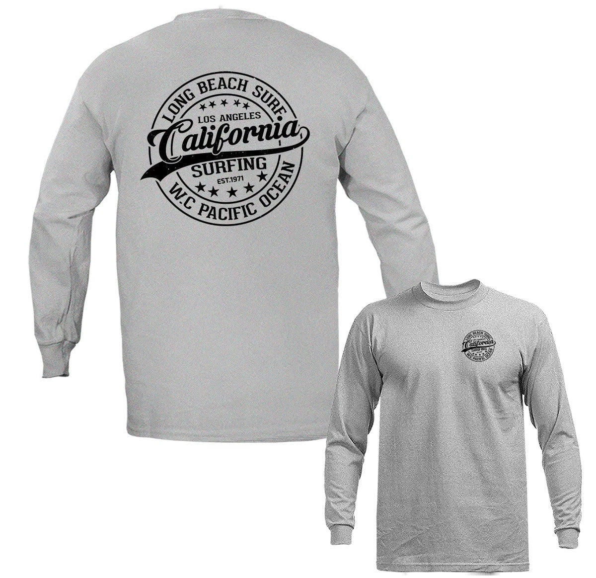 Long Beach California Surf Surfing Long Sleeve