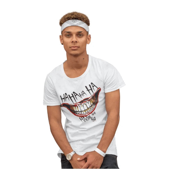 HaHa/ T-Shirt [Men] Graphic Stylish Streetwear Soft Casual Fit