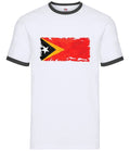 East Timor Grunge Style Flag - Mens Ringer - Timor-Leste Dili Asia Country