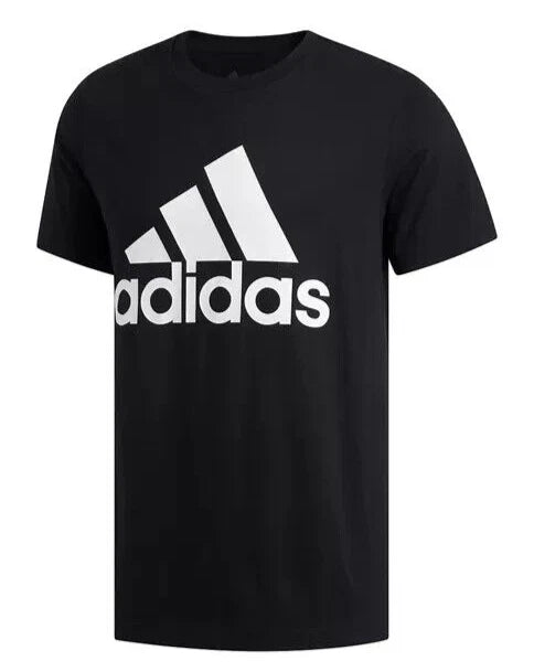 adidas Essentials Big Logo Mens Tee T-Shirt (M) MEDIUM Black/White ED9605