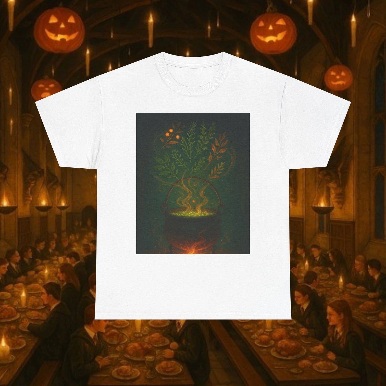 Halloween Cauldron Tee, Unisex T-Shirt, Spooky Aesthetic