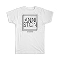 Gift T-Shirt : ANNISTON Alabama Square Modern Minimalist Font