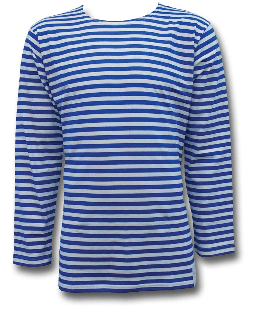 1 NEW NAVAL SAILOR STYLE BRETON LONG-SLEEVE STRIPED SHIRT [70637]