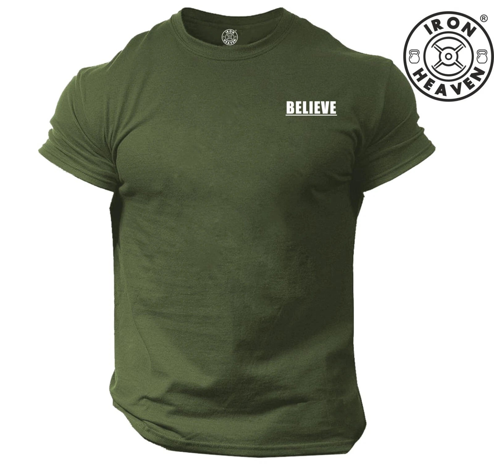 Believe T Shirt Pocket Gym Clothing Bodybuilding Weight Training Workout MMA Top