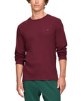 Tommy Hilfiger Mens Thermal T Shirt Long Sleeve Red Small