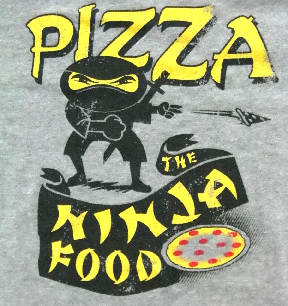 Pizza The Ninja Food T-Shirt Boys XL 16-18 Mens M or L ? Vintage Cotton Cool