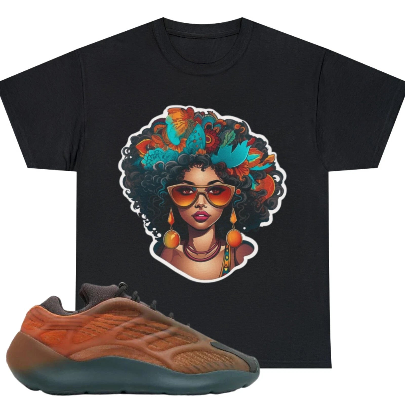 Shirt To Match 700 V3 Copper Fade Unisex Tee Sneaker Shirt Gift Afro Shirt