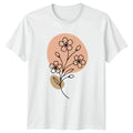 T-Shirt Minimalist Floral Botanical Nature Birthday Gift For Him And Her