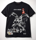 Men's Black Myxoma Dozed Streetwear Artwear Crewneck T-Shirt By Very Rare Large