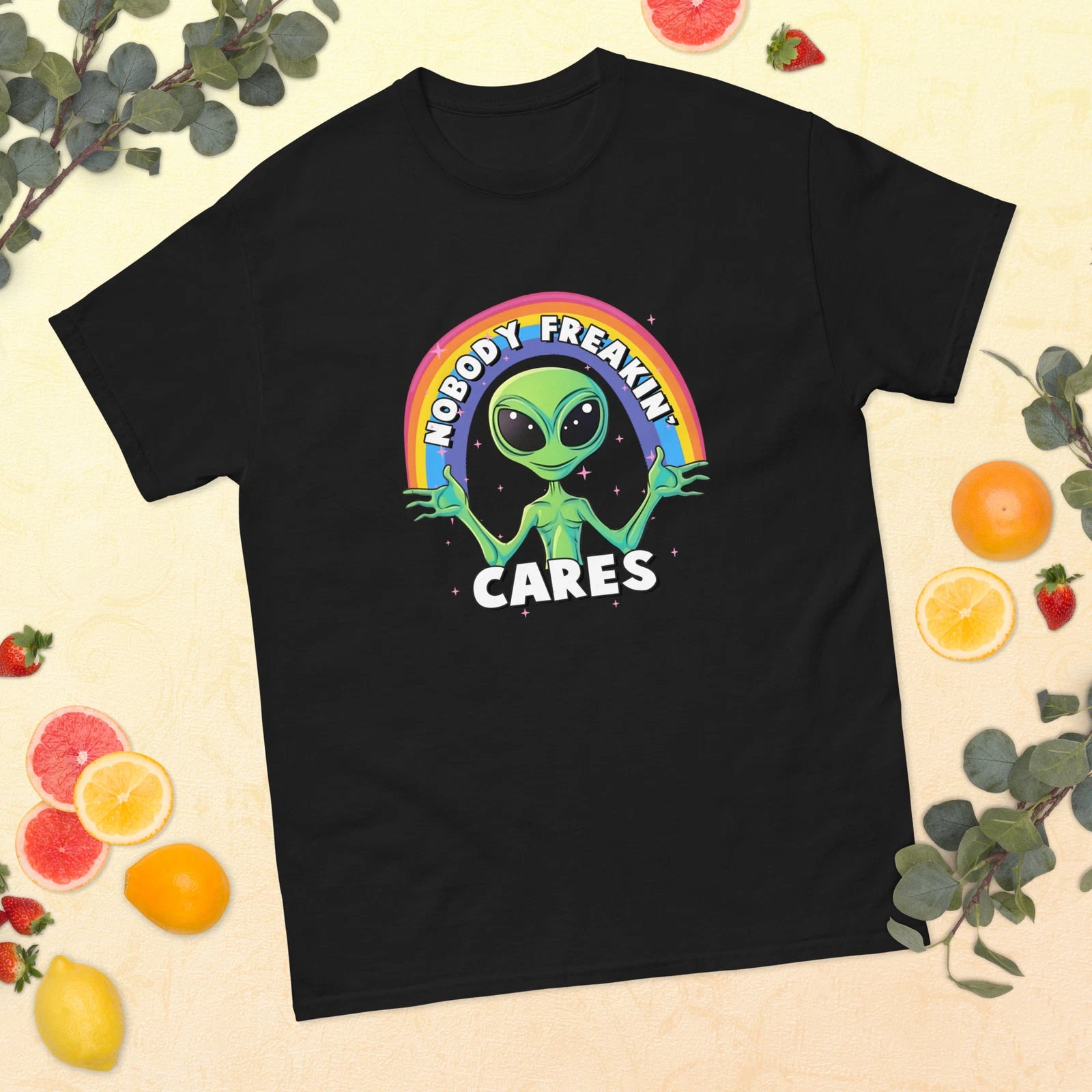 Funny Cool Alien Mens T-shirt | Classic Tee