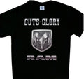 Ram Hemi Shield Logo Guts & Glory Tee Cool t'shirt Black Dodge