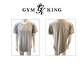 Gym King Mens TShirt Light Grey Embroidery Tee SS Round Hem Fashion Sports Top