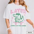 Cute Alligator Summer Vacation Graphic T shirt