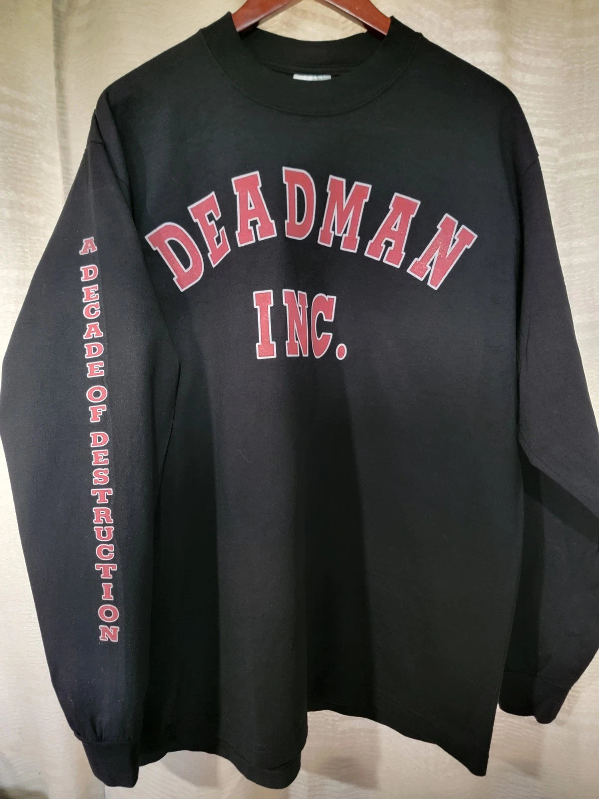 DEADMAN INC. LONG SLEEVE ON A HEAVYWEIGHT SHAKA T SHIRT