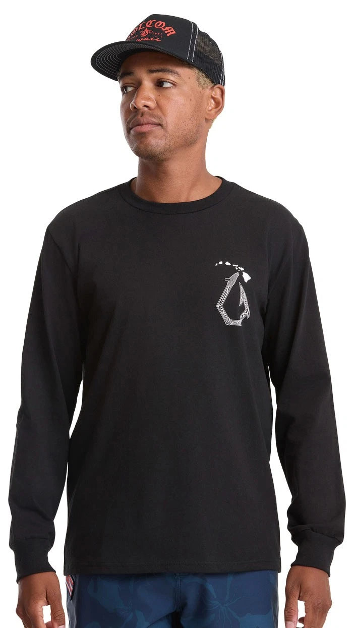 Volcom Makau Men's Long Sleeve T-Shirt - Black - New