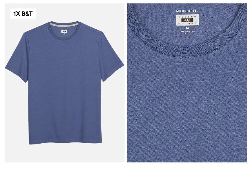 Men's Joseph Abboud Tee Shirt Modern Fit Crew Neck Designer High Quality 1XL