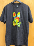 Psycho Bunny Black and Multicolor Logo Short Sleeve Tee