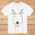 Oh Dear Reindeer Tee | Christmas Rudolph Minimalist Shirt