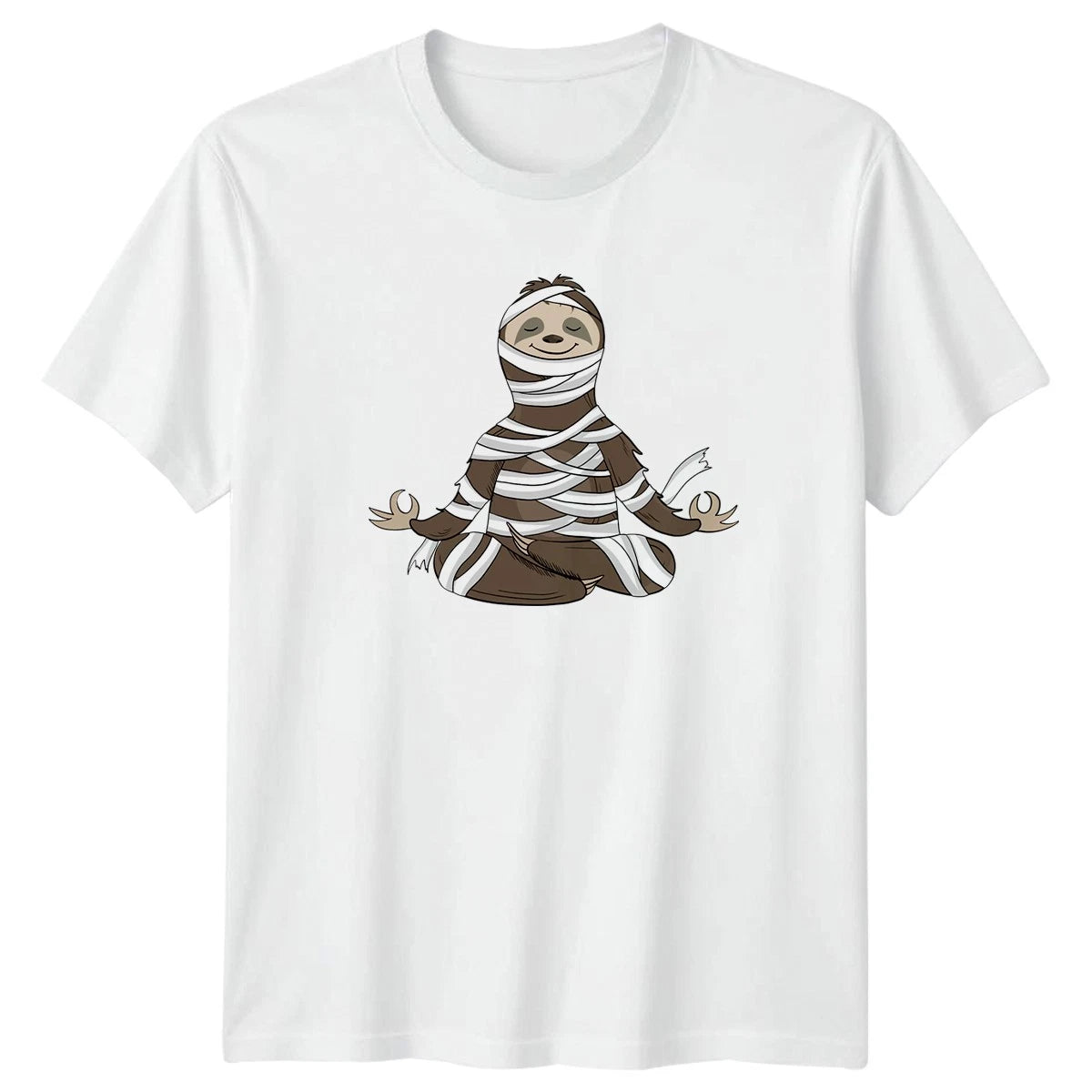 Cute Funny Mummy Sloth Yoga T-Shirt Halloween Gift For Him And Her