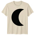 Minimalist Black Crescent Moon Silhouette T-Shirt Lunar