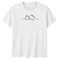 Minimalist Mountain Range Nature Art T-Shirt Landscape Outdoors Birthday