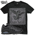 Shirt To Match Air Max 95 QS Big Bubble Black Leather Unisex Tee Angel Shirt