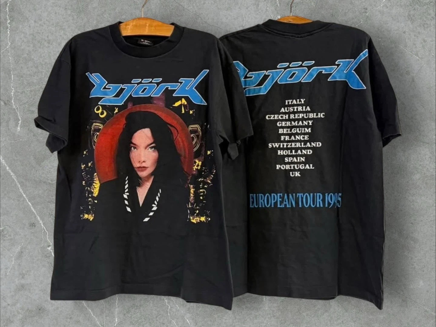 Bjork European Tour 1995 Basic Black Unisex T shirt