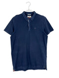 TOMMY HILFIGER Slim Blue Polo Neck T-Shirt Men Size XL