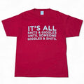 Modern It’s All Sh*ts & Giggles Graphic Joke Novelty Funny Gift T-shirt Large