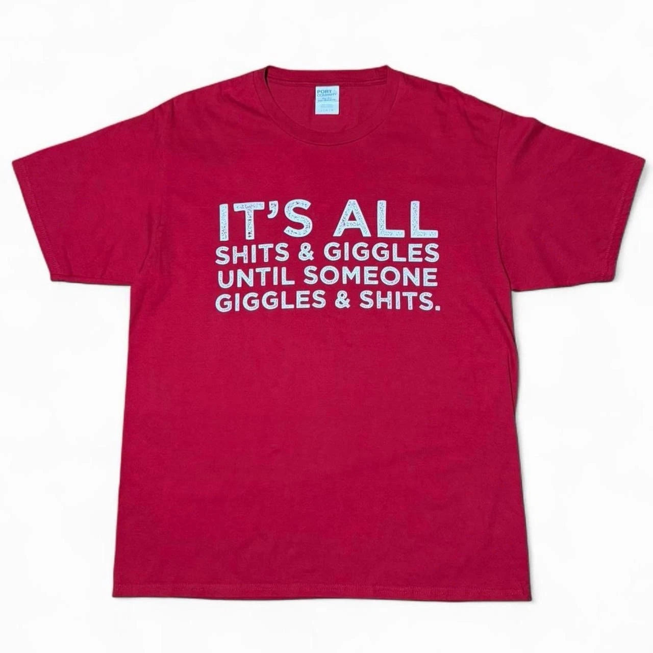 Modern It’s All Sh*ts & Giggles Graphic Joke Novelty Funny Gift T-shirt Large
