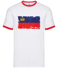 Liechtenstein Grunge Style Flag - Men Contrast - Vaduz City Live Love