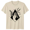 Celestial Hand Moon Stars Magic Aesthetic Graphic T-Shirt