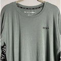 DKNY Bold Side Spell Out Modern Fit Long Sleeve T-Shirt Size L Olive Green