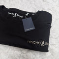 Psycho Bunny Logo Tee Mens Big Tall 4XL Solid Black Crew Neck Cotton Summer New!