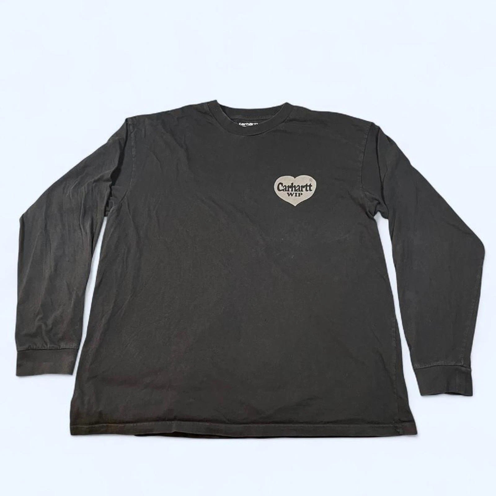 Carhartt WIP Long Sleeve Shirt Black Size XL Streetwear Cotton Tee graphic