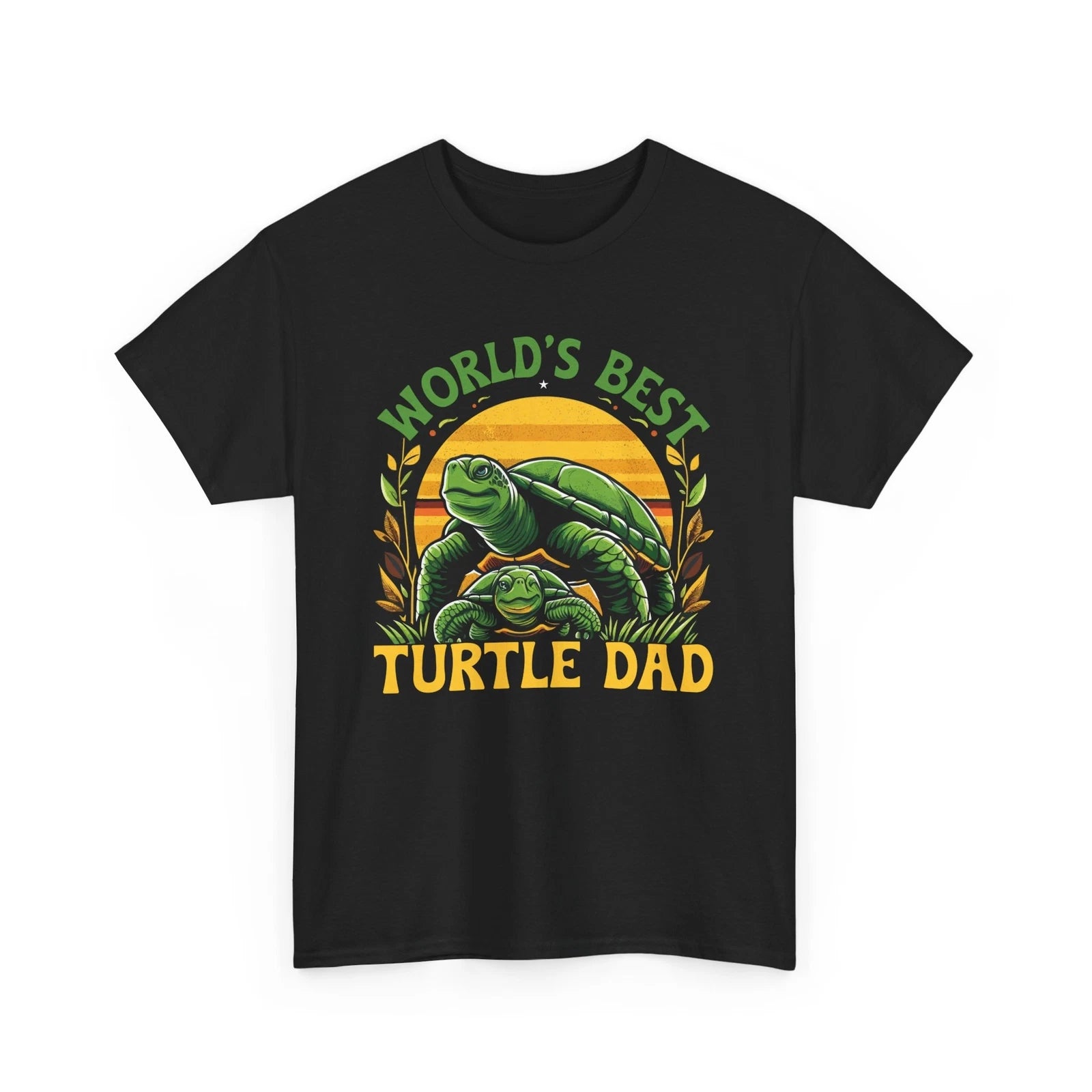Worlds Best Turtle Dad Trendy T-Shirt| Trendy Tee for Turtle & Sea Life Admirers
