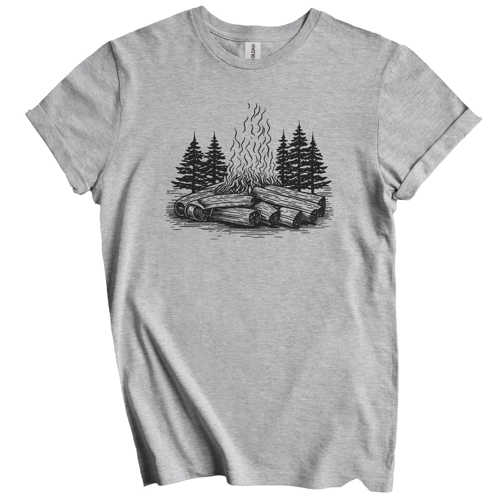 Camp Fire Minimalist Bon Fire Camping T-Shirt