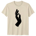 Abstract Hand Gesture Modern Minimalist T-Shirt Minimalist Hand Silhouette
