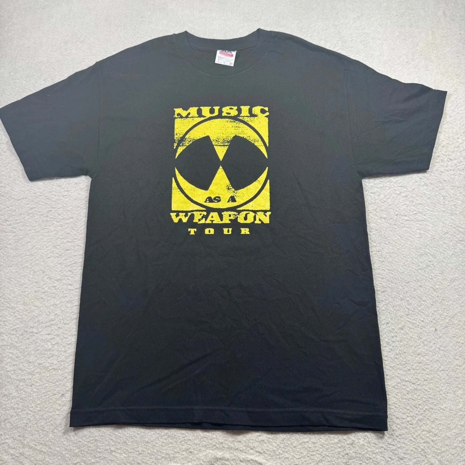 Alstyle Music As A Weapon Tour T-Shirt Mens L Black 2001 Disturbed Tee