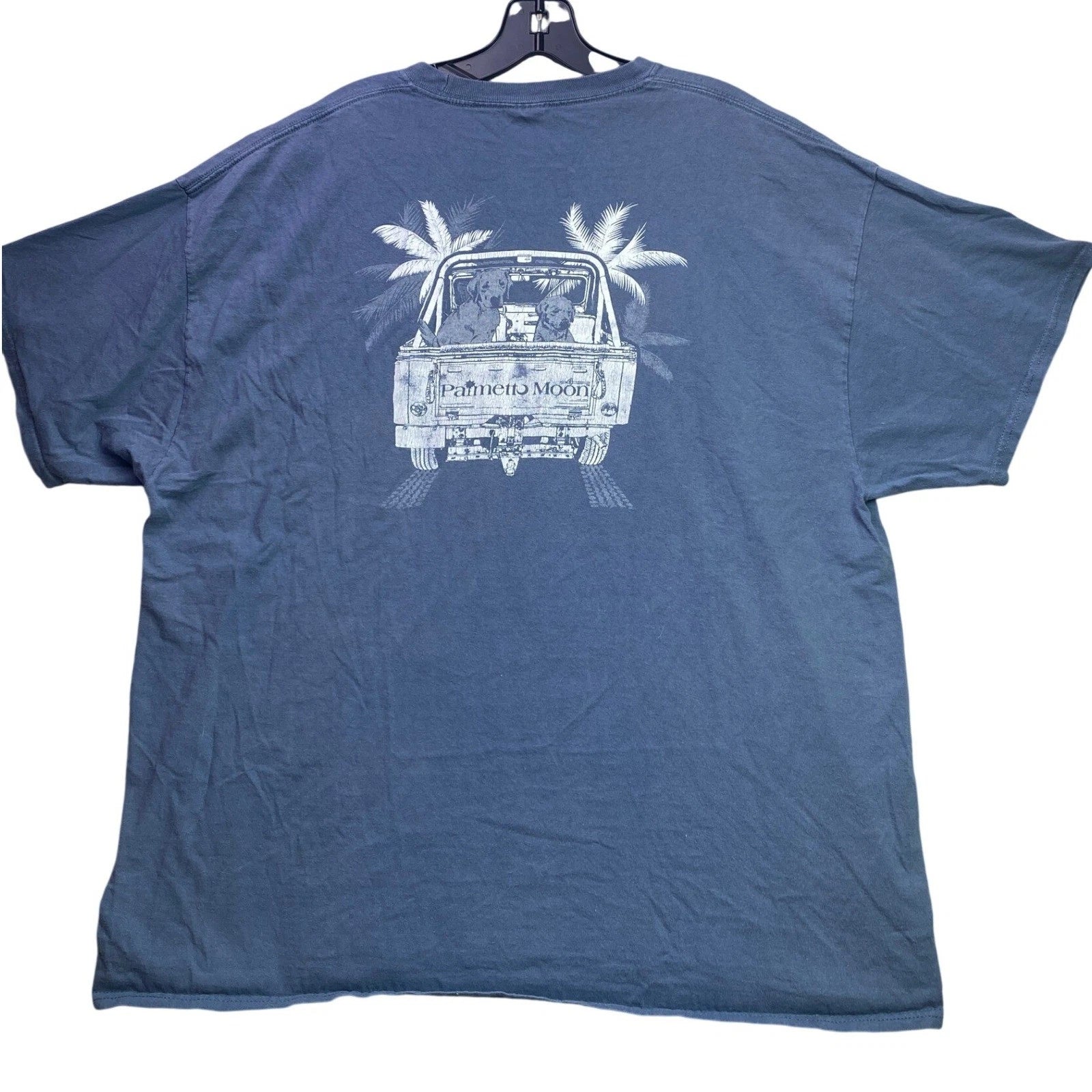 Palmetto Moon Shirt Mens 2XL Palm Trees Dogs Grunge Streetwear Everyday AOP