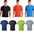 Men's T-shirt Short Sleeve Crew Neck Workout Sports Fitness Quick Dry Tops