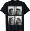 Cool Capybara with Sunglasses PhotoBooth Funny Rodent Animal T-Shirt