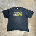 Iowa Hawkeyes Y2K Vintage Shirt Men 2XL Faded Black Cotton American Football