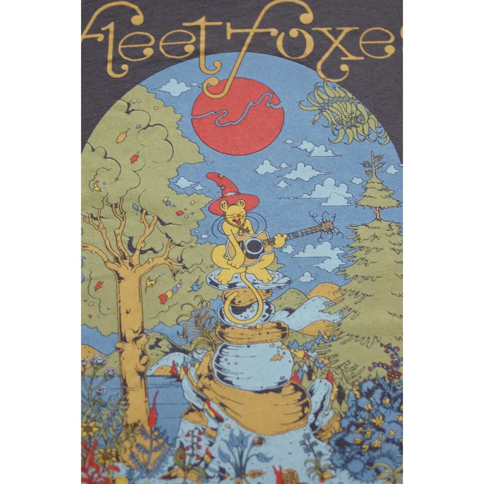 Fleet Foxes Official Shore Tour Merch T-Shirt | Brian Blomerth Art  | XL