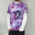 Vintage 80s Band Tee Tie-Dye Jimi Hendrix Shirt XL Purple Distressed FOTL