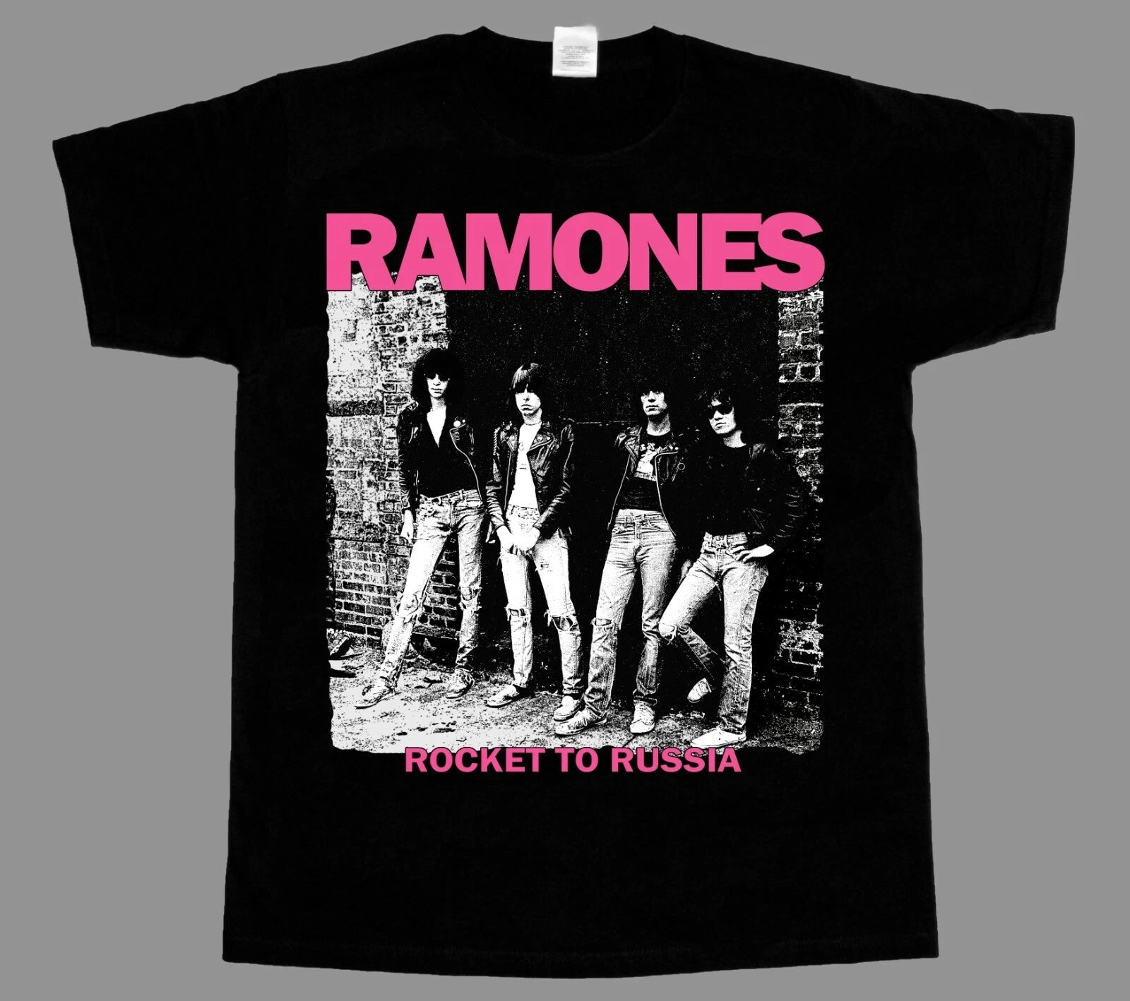 S-5XL RAMONES ROCKET TO RUSSIA NEW BLACK SHORT/LONG SLEEVE T-SHIRT