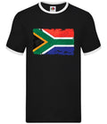 Afrique Du Sud Grunge Style Drapeau - Hommes Contraste - Cape Ville Pays Cadeau