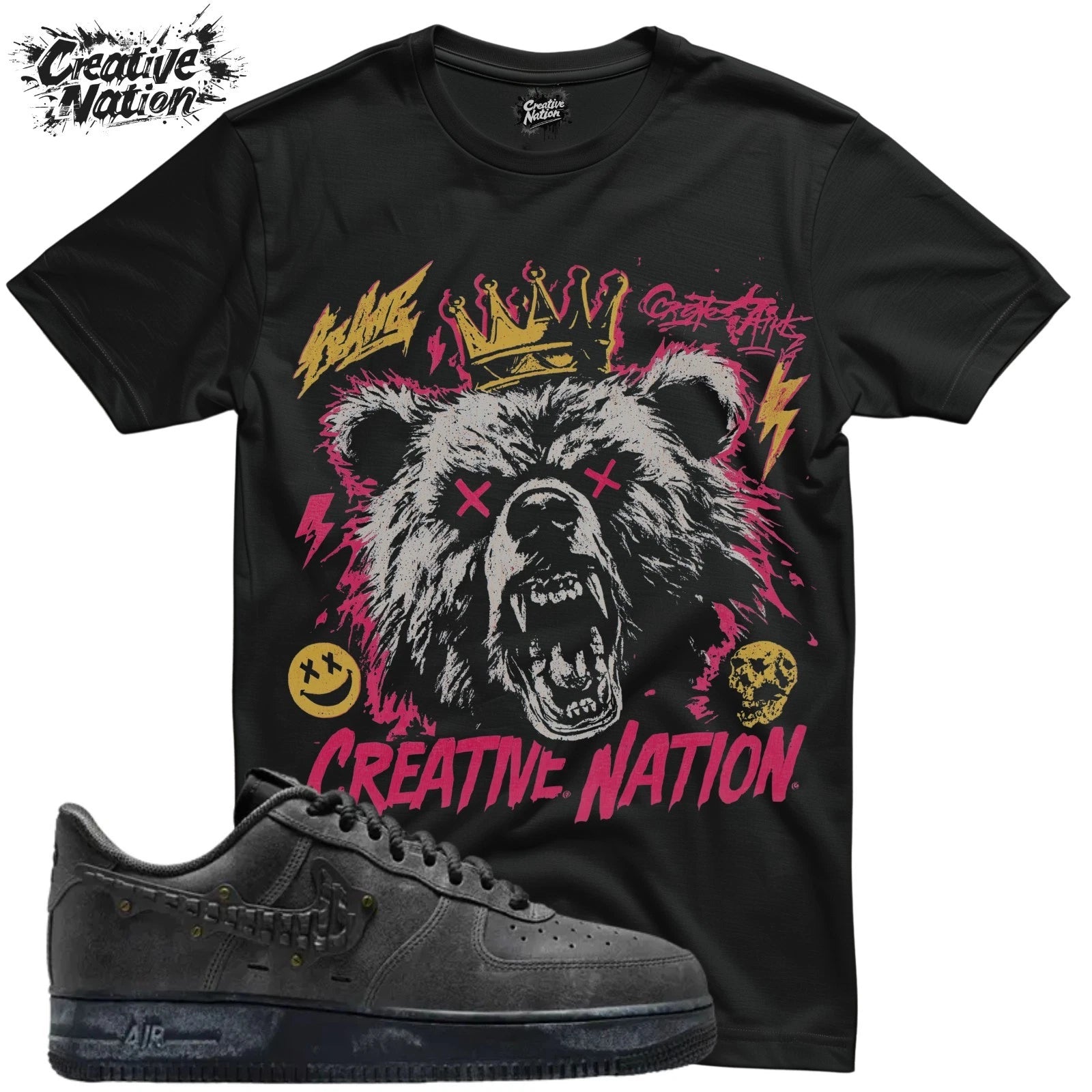 Shirt To Match Ash Anthracite Unisex Tee Bear Shirt