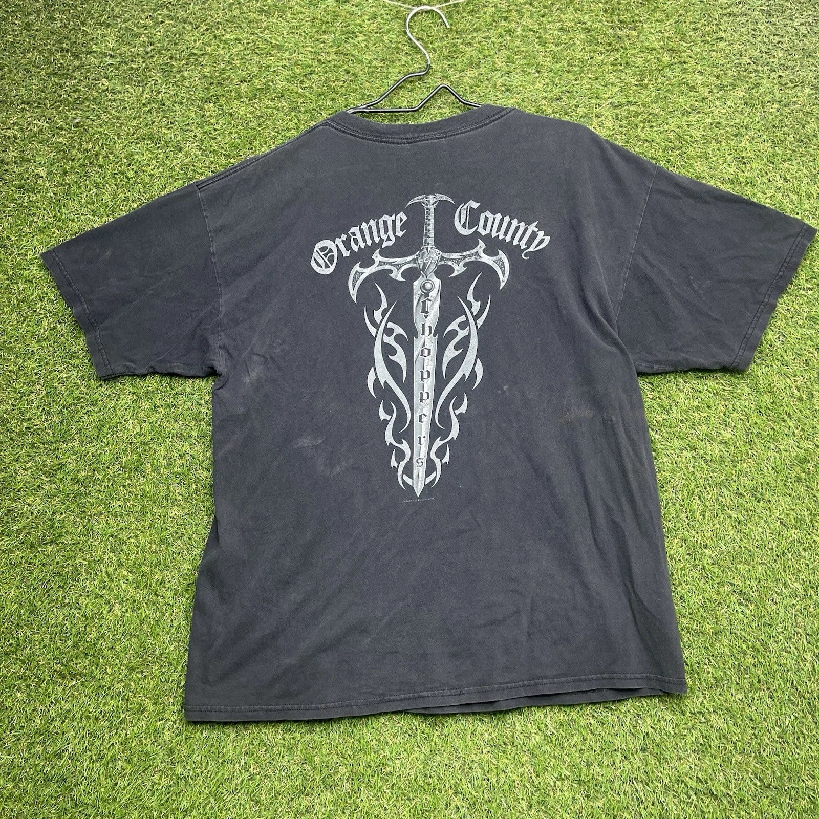 Vintage 2004 Orange County Choppers Shirt Mens XL Faded Y2K 2000s Grunge Sword
