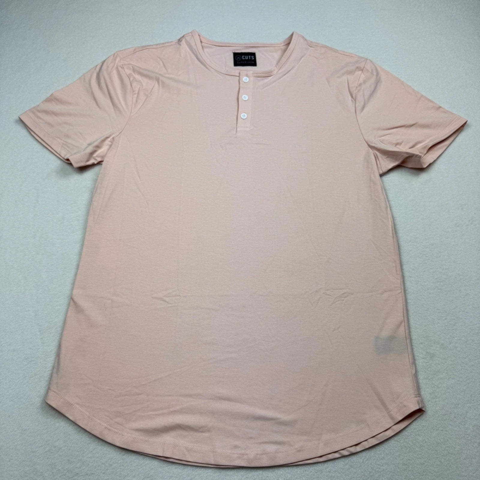 Cuts Clothing AO Curve Hem Tee XL Blush PYCA Pro Shirt Mens NIP All Day Office